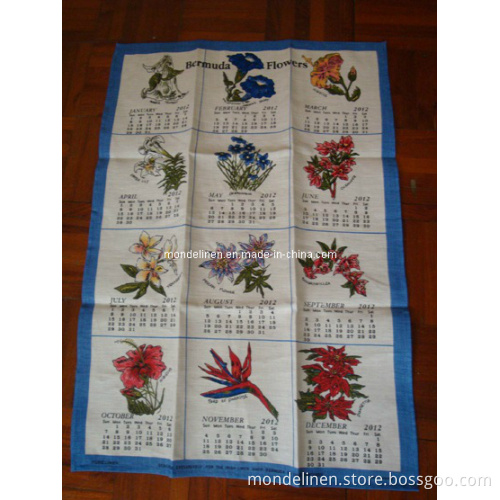 100% Linen Fabric Wall Calendar (LC--001)